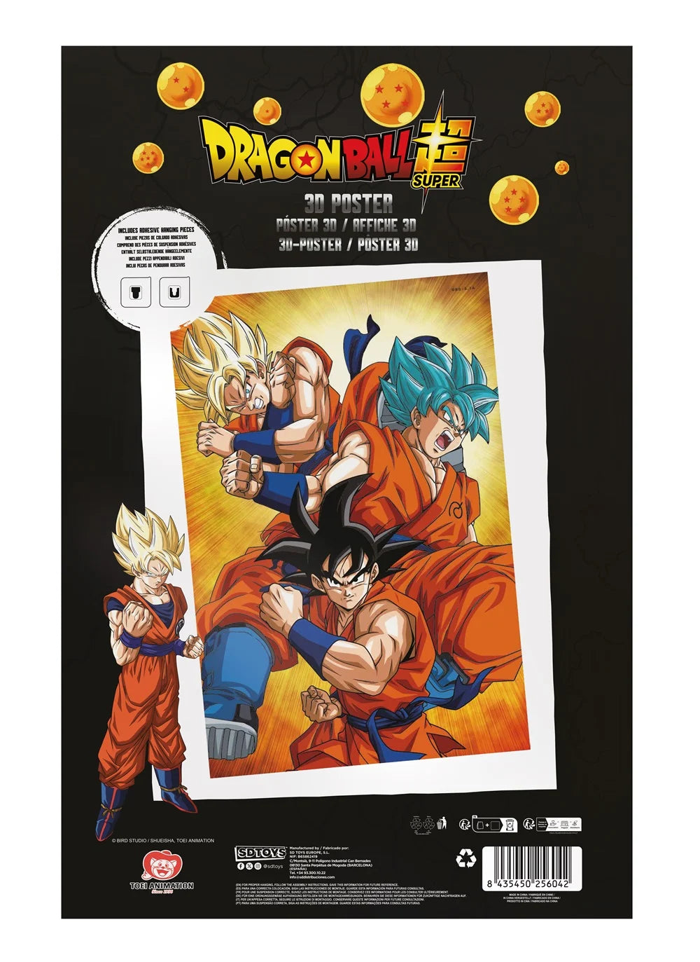 DRAGON BALL SUPER - Goku Evolution - Poster 3D - 58x38cm
