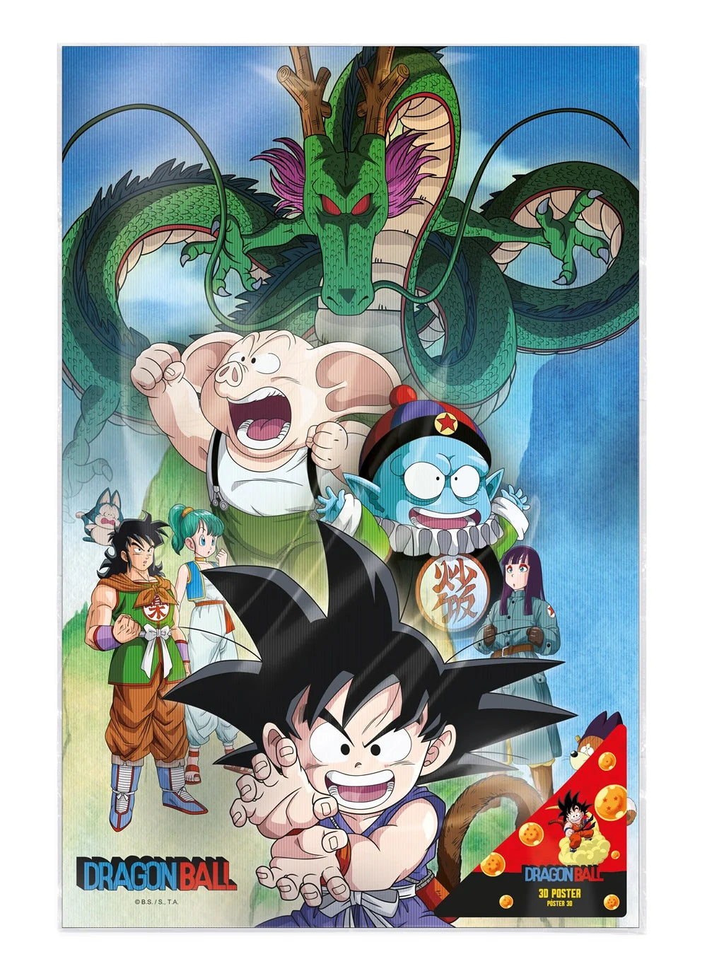 DRAGON BALL - Shenron & Heroes - Poster 3D - 58x38cm