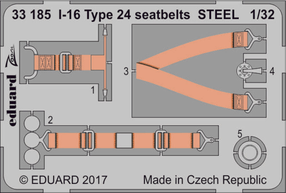 I-16 Type 24 seatbets STEEL for ICM