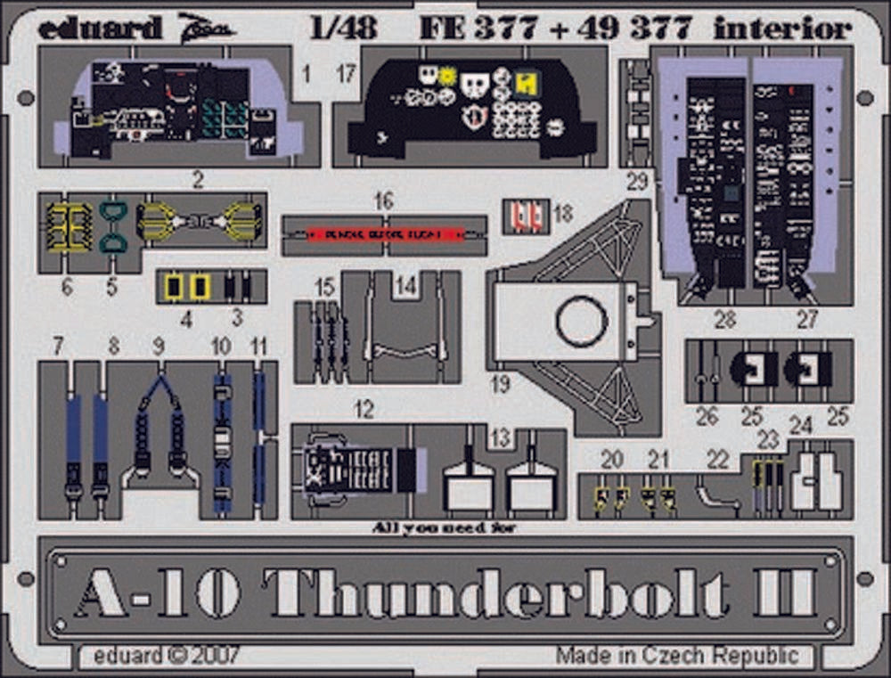 A-10 Thunderbolt II interior F��r Italeri Bausatz