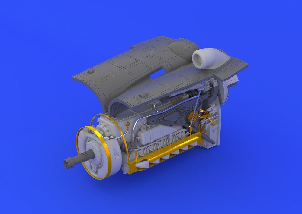 Bf 109G-6 engine &fuselage guns f.Eduard