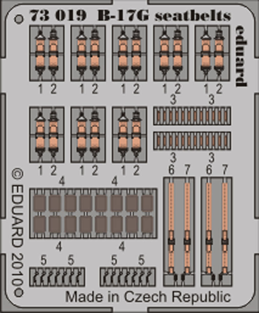 B-17G seatbelts for Revell