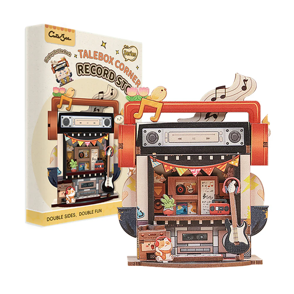 TALEBOX CORNER - Mini House Kit - Record Store - 52pc