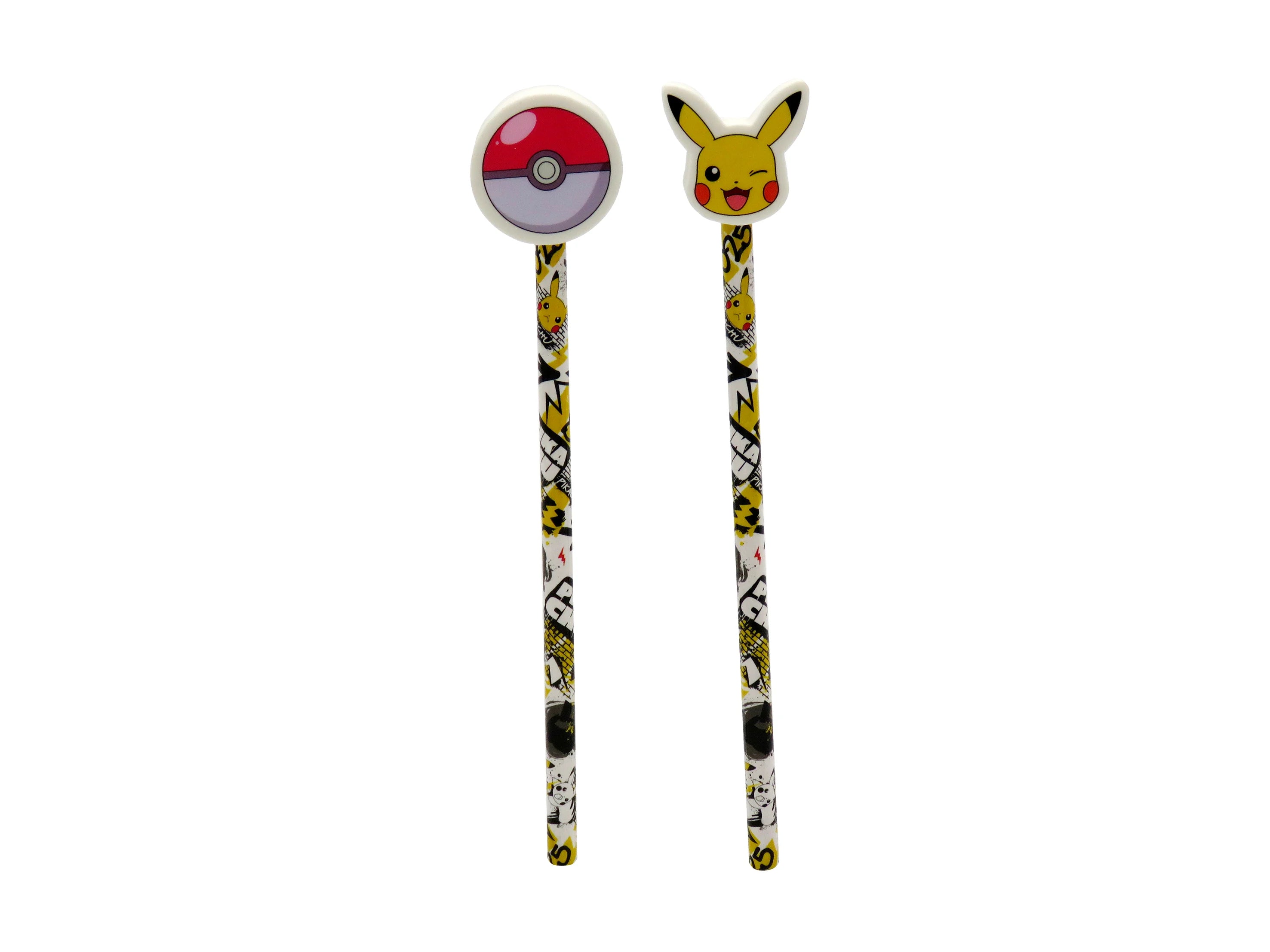 POKEMON - Pikachu & Pokeball - Display of 36Pencils with Eraser Topper