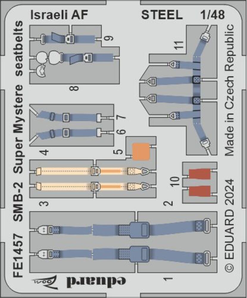 SMB-2 Super Mystere seatbelts Israeli AF STEEL