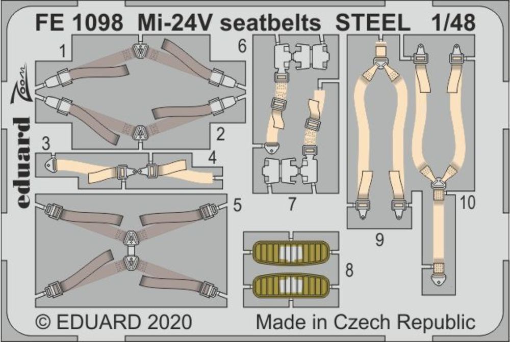 Mi-24V seatbelts STEEL for Zvezda