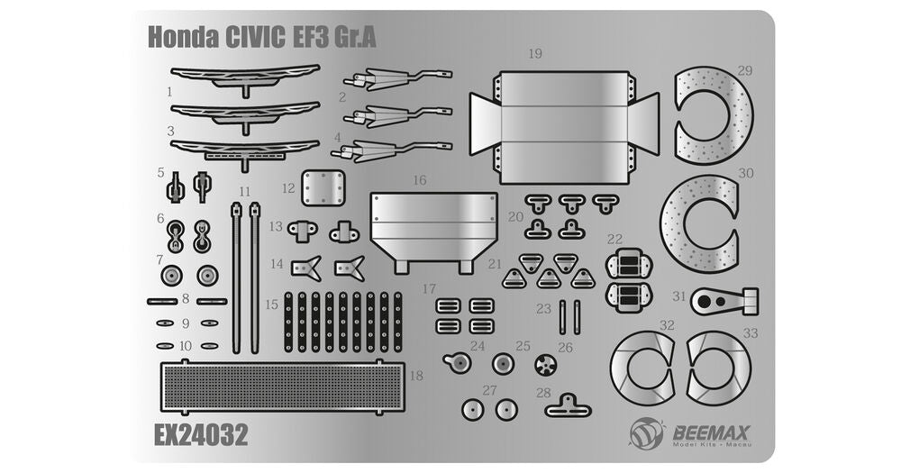 Honda Civic EF3 Gr.A 1989 Detail Up Parts