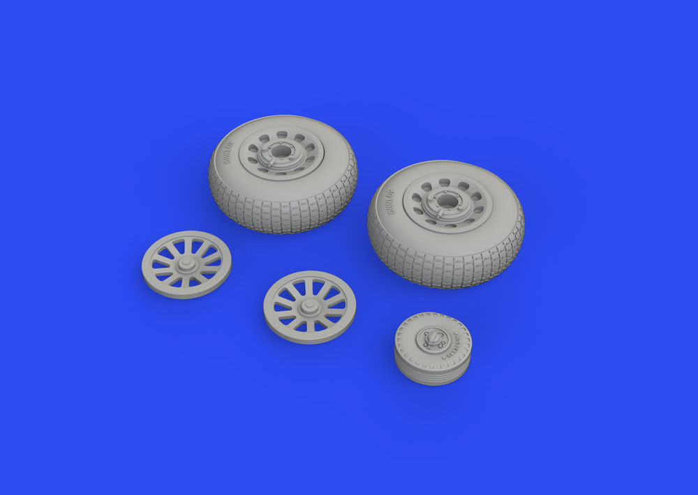 P-51D wheels block tread 2 1/48 for EDUARD