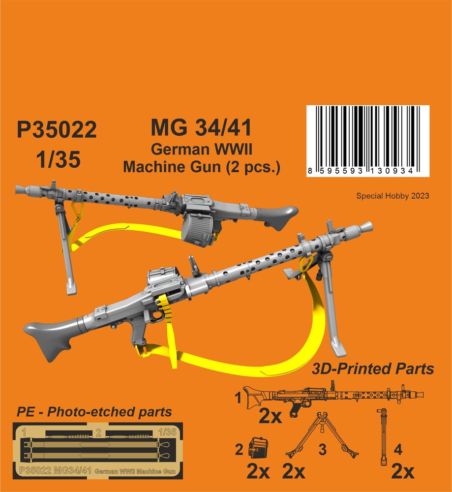 MG 34/41 German WWII Machine Gun (2 pcs.) 1/35