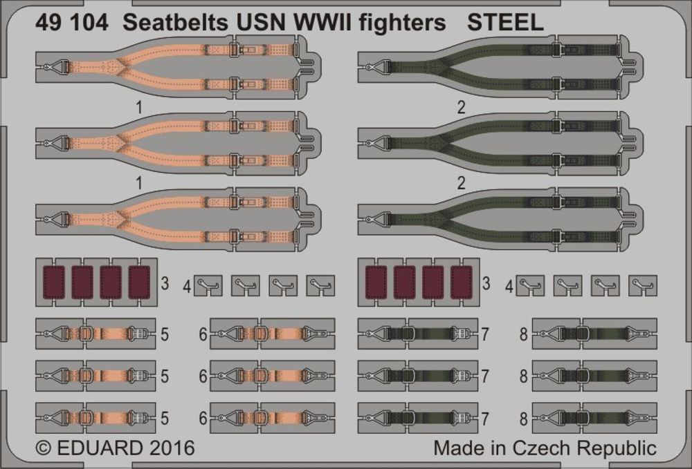 Seatbelts USN WWII fighters STEEL