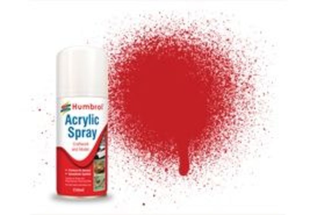 HUMBROL ACRYLIC HOBBY SPRAY 150ML No 220 Italian Racing Red