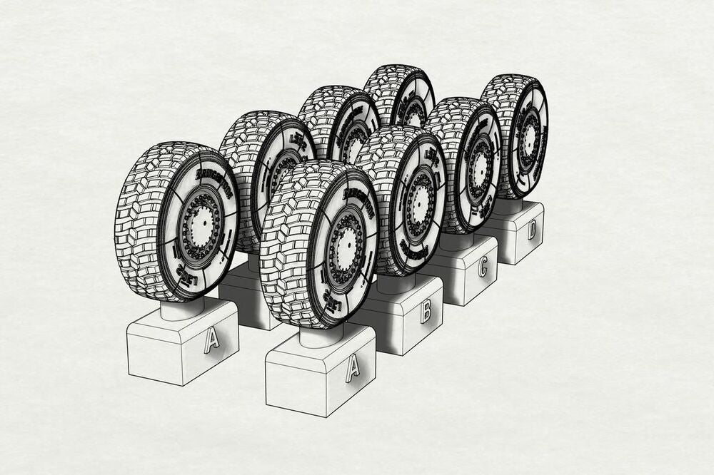 JGSDF Type 16 Wheels (Tamiya kit)