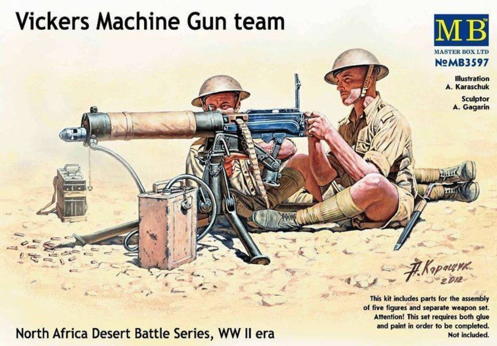 Vickers machine-gun crew, Desert battle