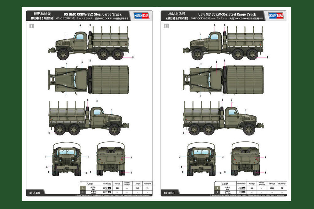 US GMC CCKW-352 Steel Cargo Truck