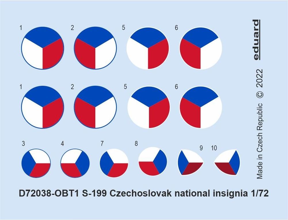 S-199 Czechoslovak national insignia 1/72