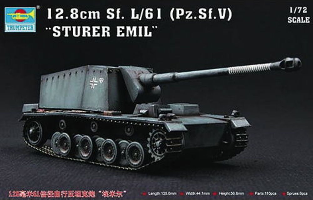 Sturer Emil 12,8 cm Sf. L/61 Pz.Sf.V