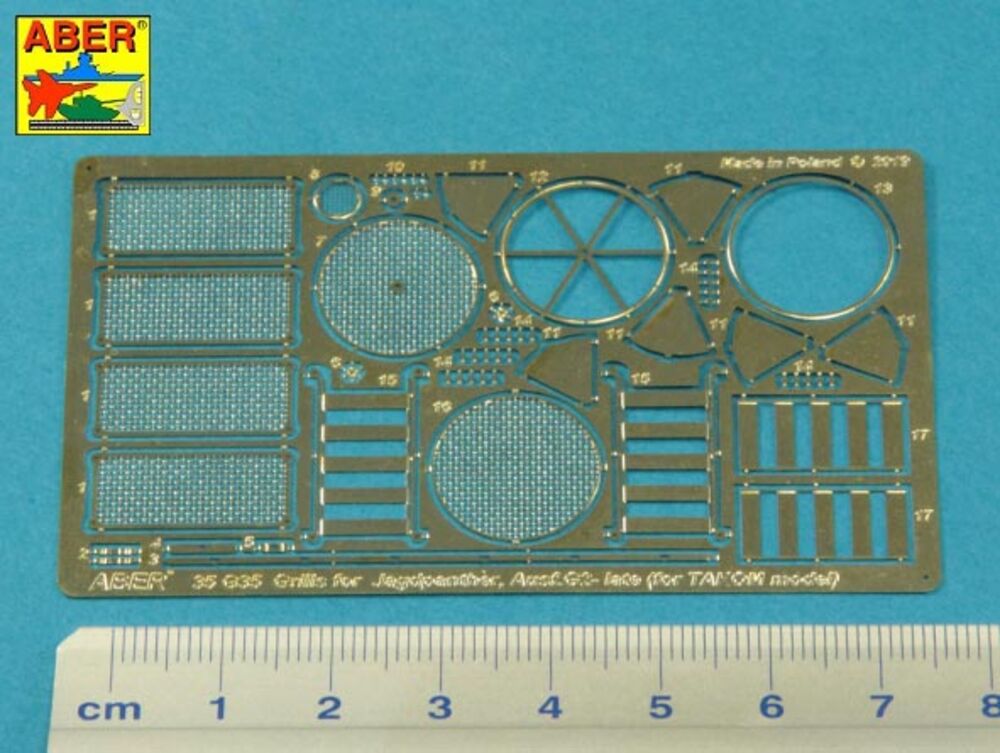 Grilles for Panther, Ausf.G & Jagdpnther, Ausf.G2-late models (Takom)