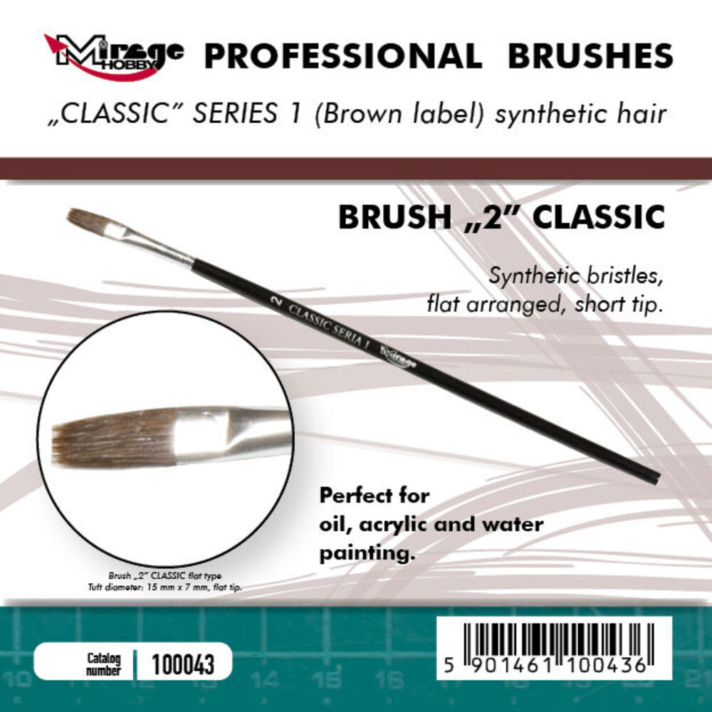 MIRAGE BRUSH FLAT HIGH QUALITY CLASSIC SERIES 1 size 2