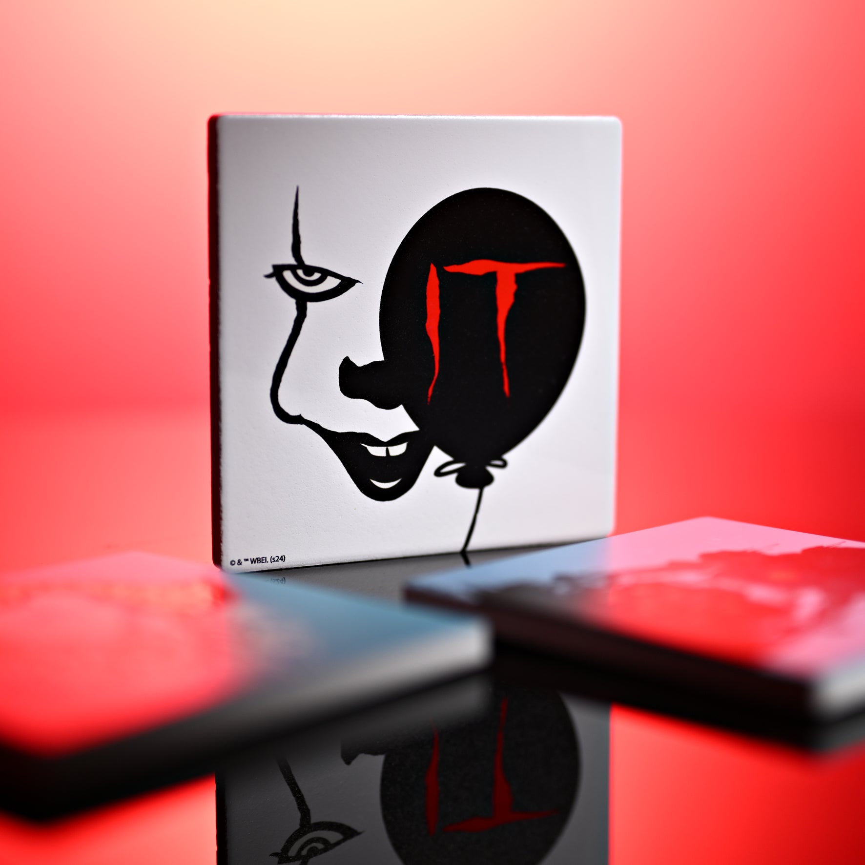 IT - Pennywise & Balloon - Ceramic Square Coaster