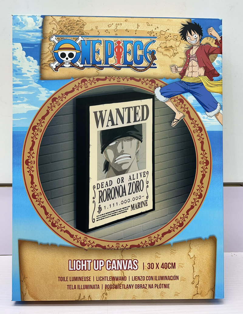 ONE PIECE - Zoro Wanted - Light Canvas 40X30 Cm