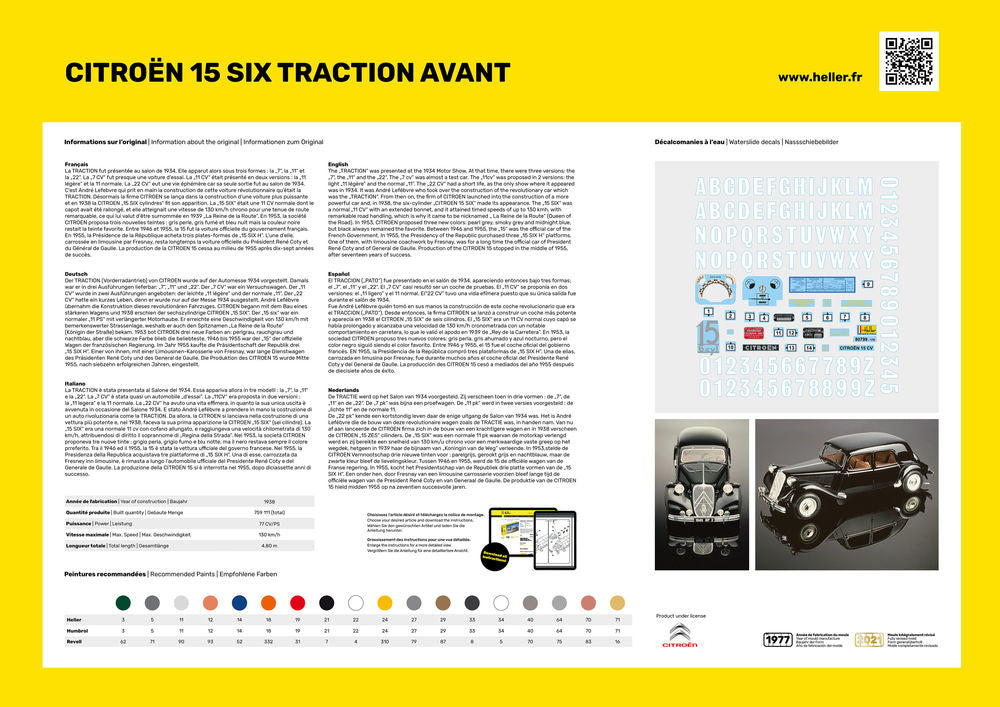 STARTER KIT Citroen 15 SIX Traction Avant