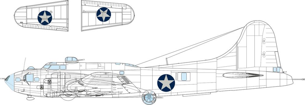 B-17F US national insignia rounded 1/48