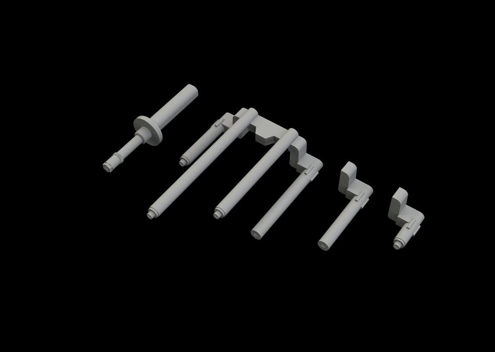 P-38J gun barrels PRINT for TAMIYA