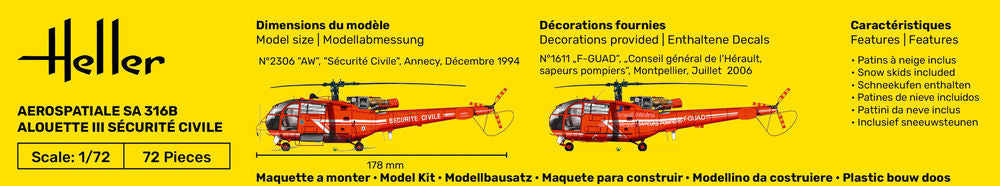 STARTER KIT Alouette III S��curit�� Civile