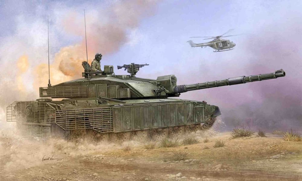 British Challenger2 with Anti-Heat Fence