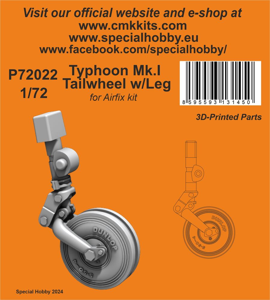 Typhoon Mk.I Tailwheel w/Leg / for Airfix kit