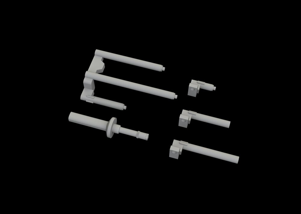 P-38J gun barrels PRINT for TAMIYA