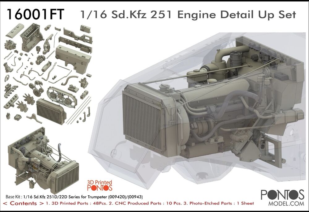 PONTOS Sd. Kfz. 251 Engine Detail Up Set