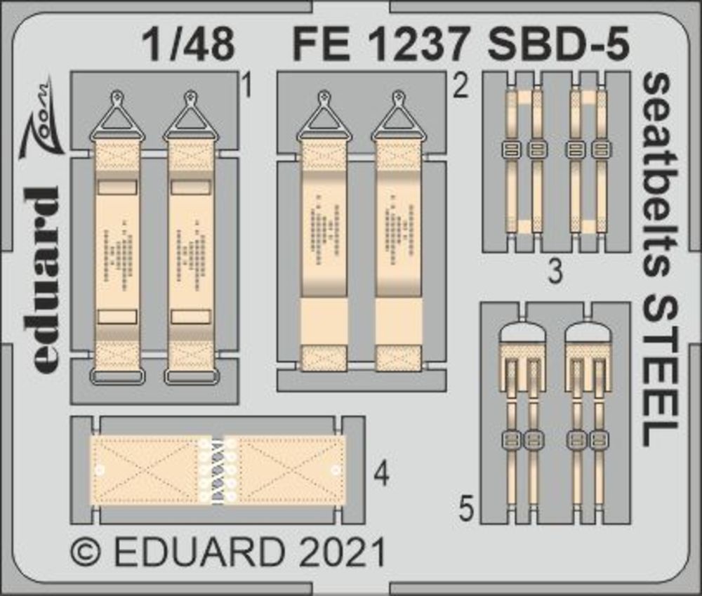 SBD-5 seatbelts STEEL, for REVELL