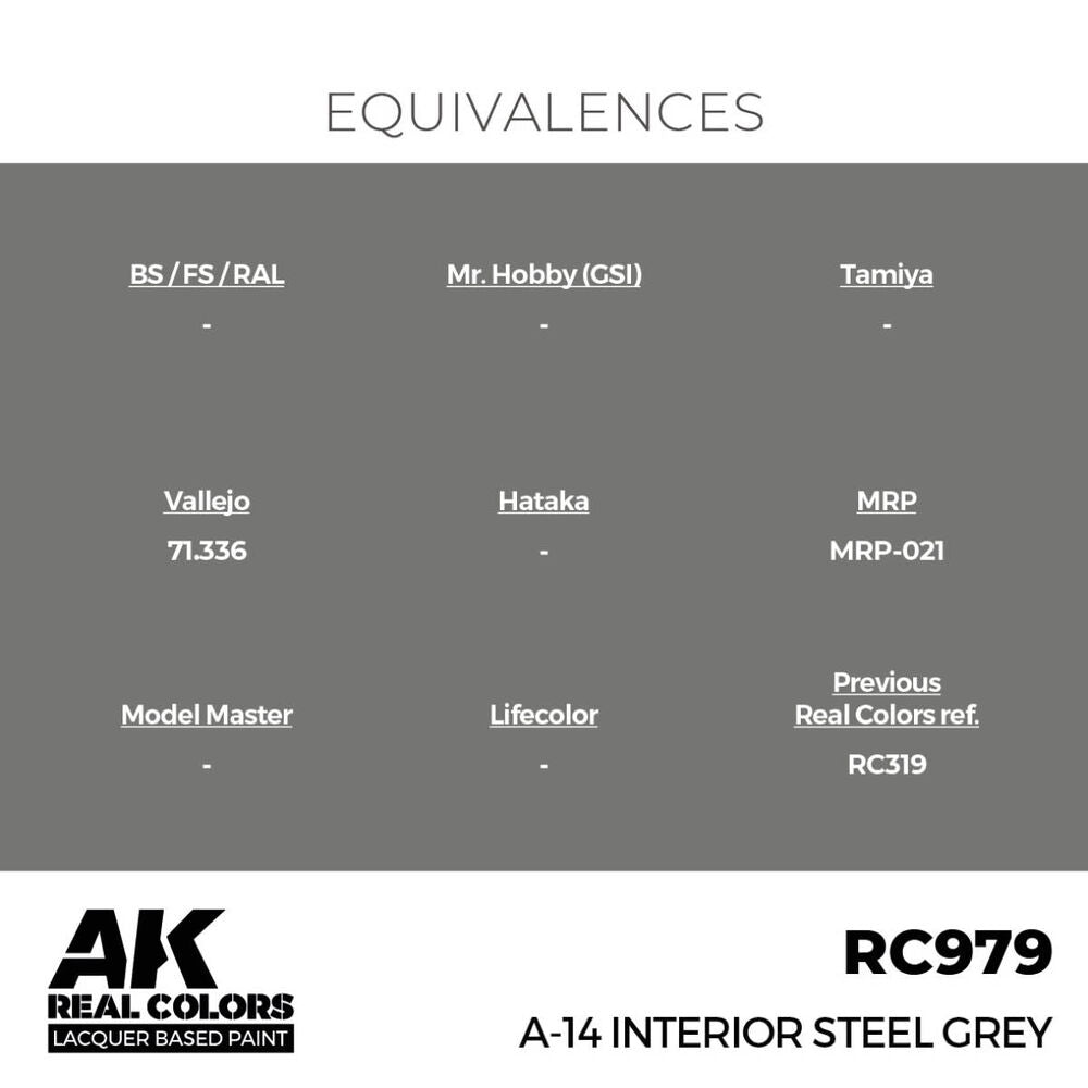 A-14 Interior Steel Grey 17 ml.