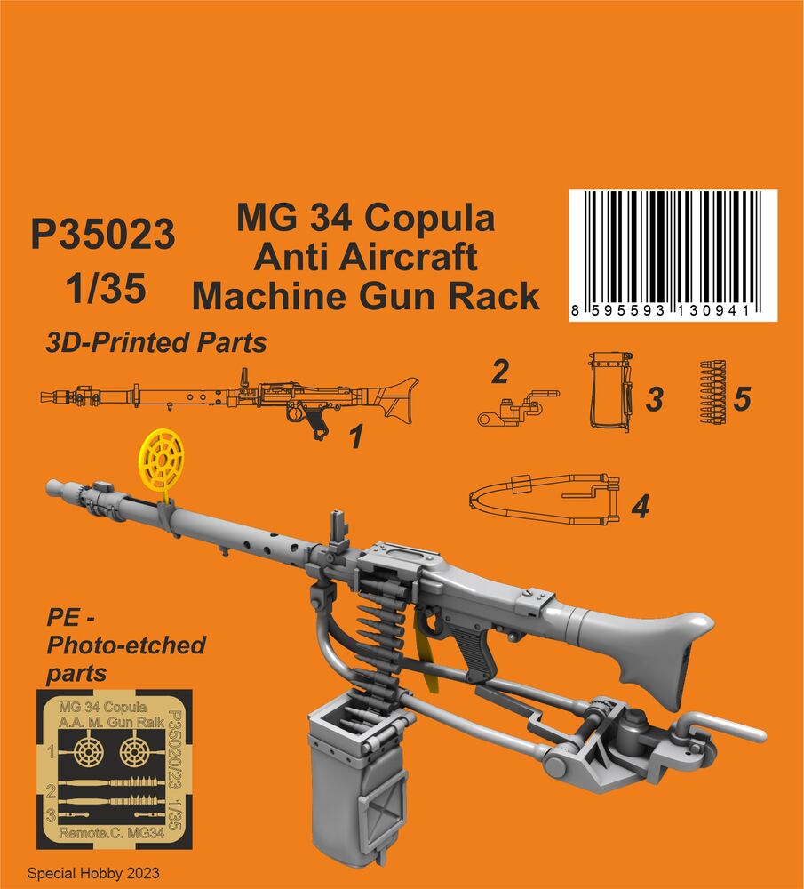 MG 34 Copula Anti Aircraft Machine Gun Ralk (2 pcs.) 1/35