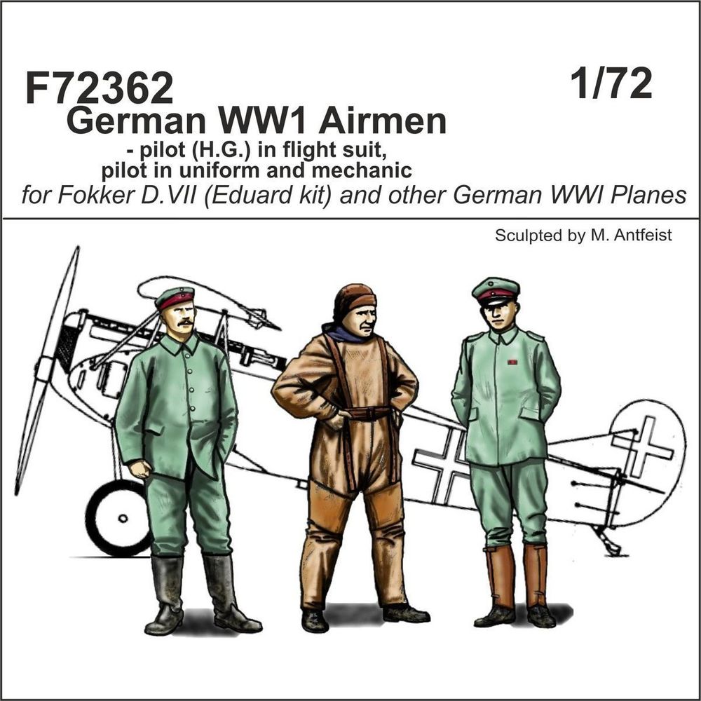 German WW1 Airmen-pilot(H.G.)in flight suit,pilot in uniform a.mechanic