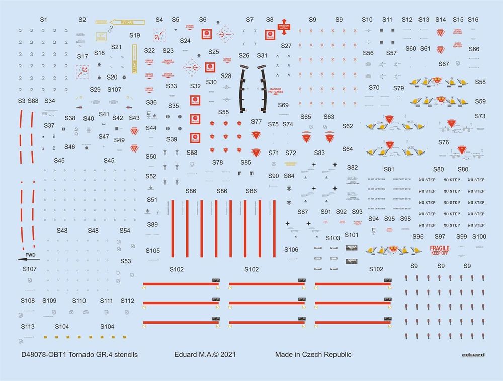 Tornado GR.4 stencils 1/48 for REVELL