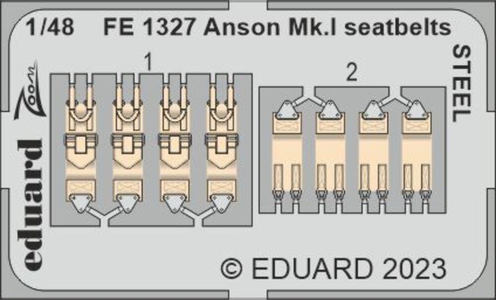 Anson Mk.I seatbelts STEEL 1/48 for AIRFIX