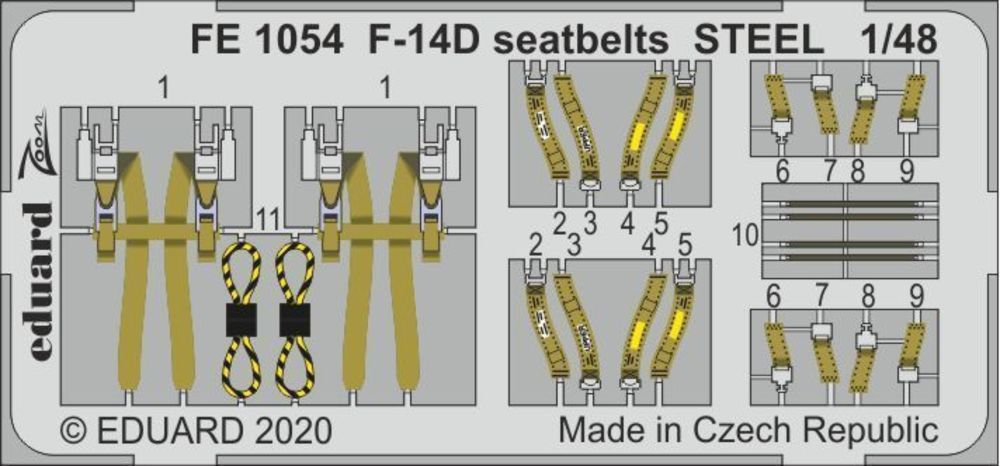 F-14D seatbelts STEEL for AMK