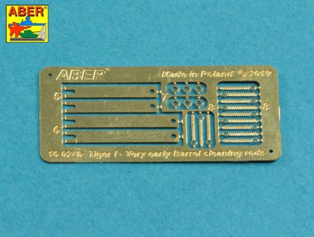 Barrel cleaning rods with brackets for Tiger I -very early model 1240mm
