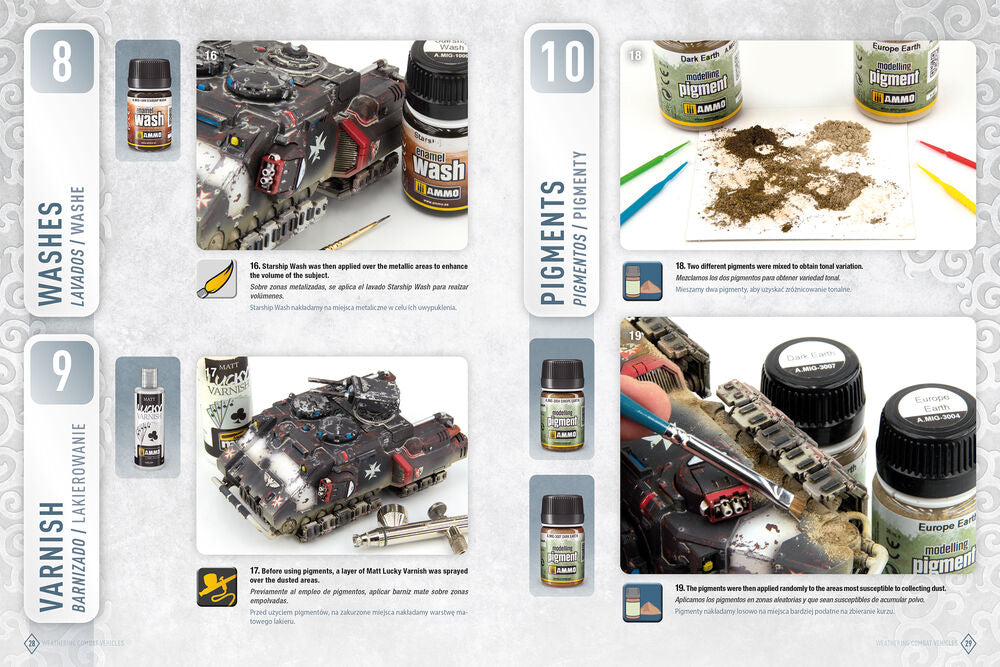 AMMO WARGAMING UNIVERSE Book 06 - Weathering Combat Vehicles (English, Castellano, Polski)