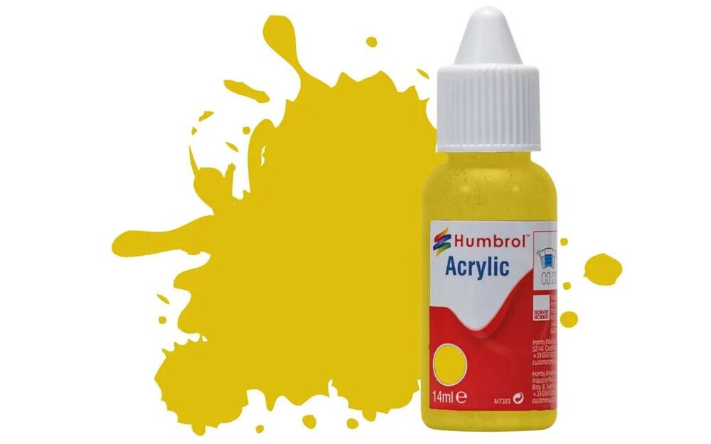 HUMBROL ACRYLIC DROPPER BOTTLE 14ML No 81 Pale Yellow Matt