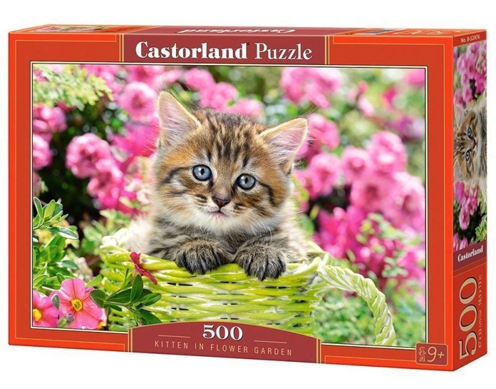 Kitten in Flower Garden,Puzzle 500 Teile