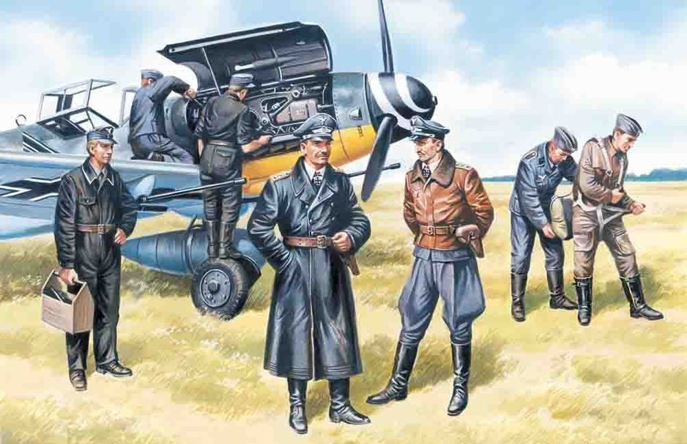 Deutsche Luftwaffe Piloten und Bodenpersonal