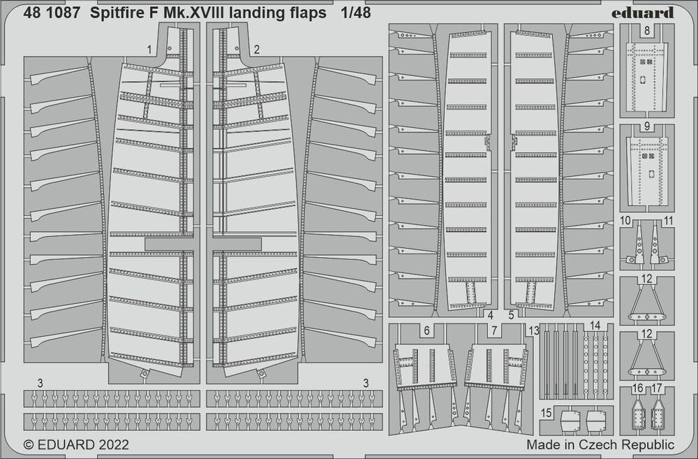 Spitfire F Mk.XVIII landing flaps