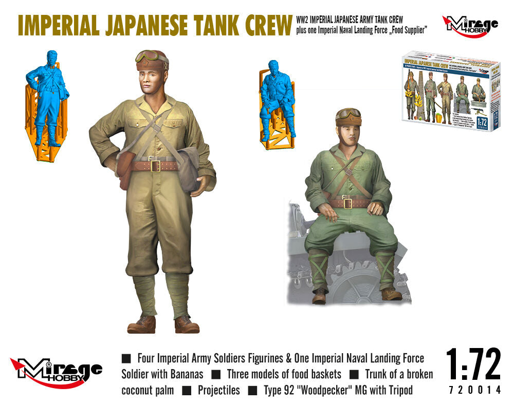 WW2 IMPERIAL JAPANESE TANK CREW + one Imperial Naval Landing Force Food Supplier