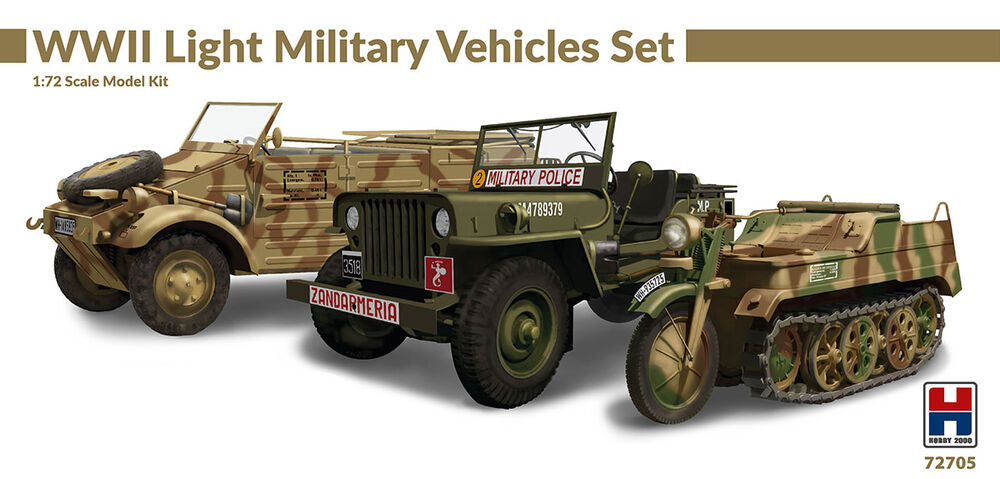 WWII Light Military Vehicles Set