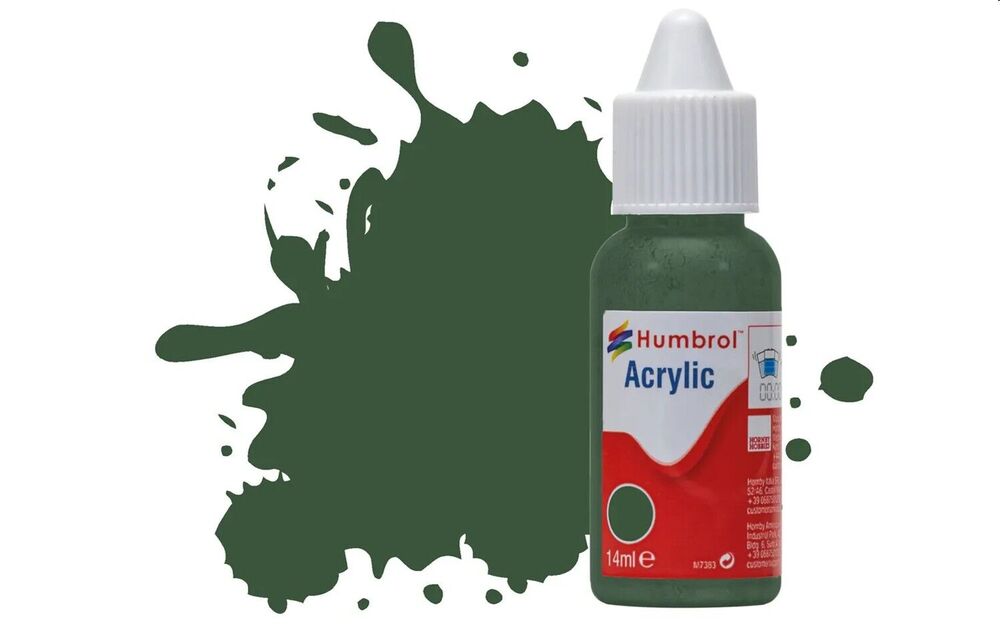 HUMBROL ACRYLIC DROPPER BOTTLE 14ML No.78 Cockpit Green Matt