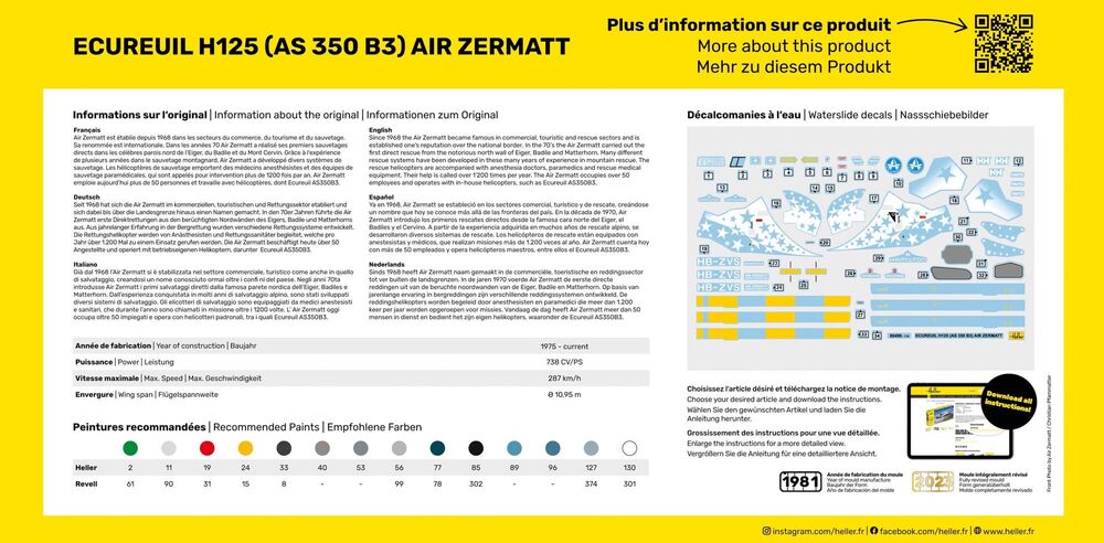 STARTER KIT Ecureuil H125 (AS 350 B3) Air Zermatt