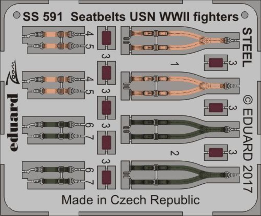 Seatbelts USN WWII fighters STEEL